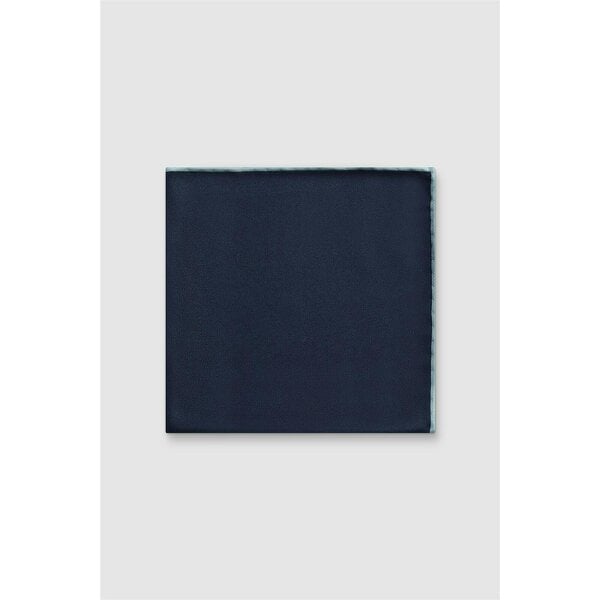 Alexandre Silver Alexandre Navy Silk Pocket Square
