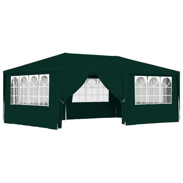 Berkfield Professional Party Tent with Side Walls 4x6 m Green 90 g/m