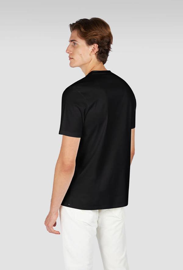 Paul & Shark Aqua Touch Cotton T-Shirt With Shark Fin Embroidery
