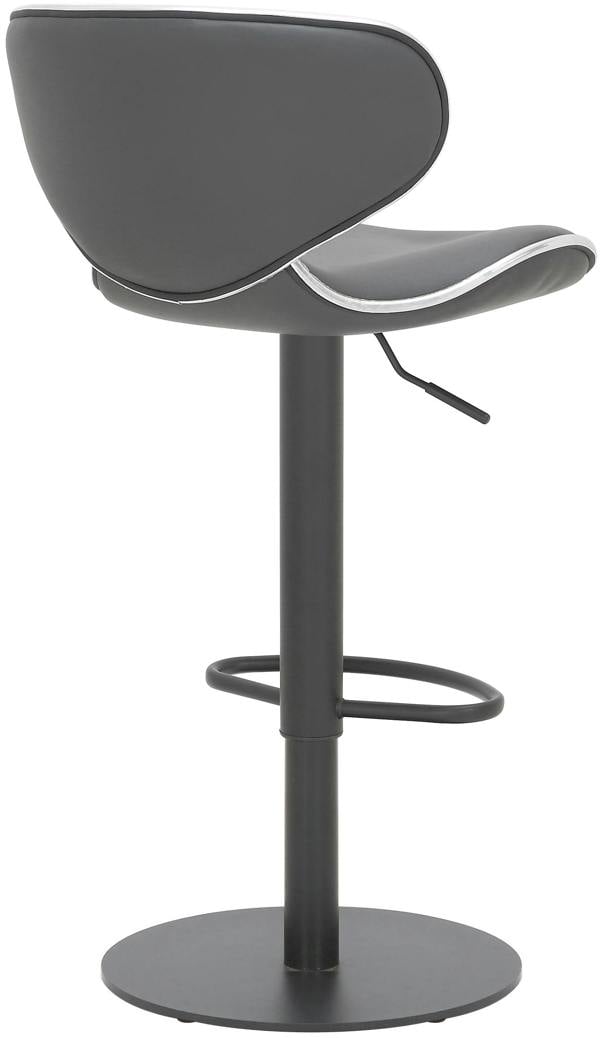 Lamboro Carcaso Deluxe Single Kitchen Bar Stool, Matt Black Footrest, Swivel Gas Lift, Breakfast Bar & Home Barstool, Charcoal Grey