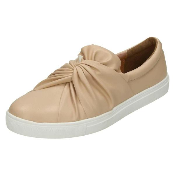 Spot On Ladies Spot On Twist Vamp Slip On Plimsolls