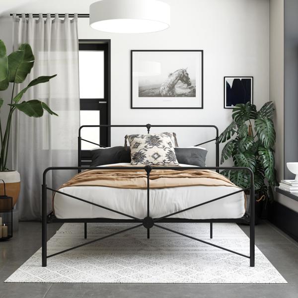 Dorel Home Leopold Metal Bed Black - Double