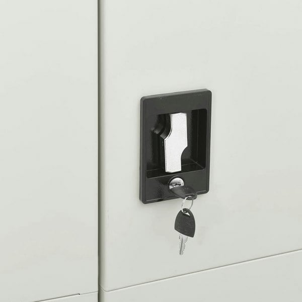 Berkfield Locker Cabinet Light Grey 90x40x180 cm Steel