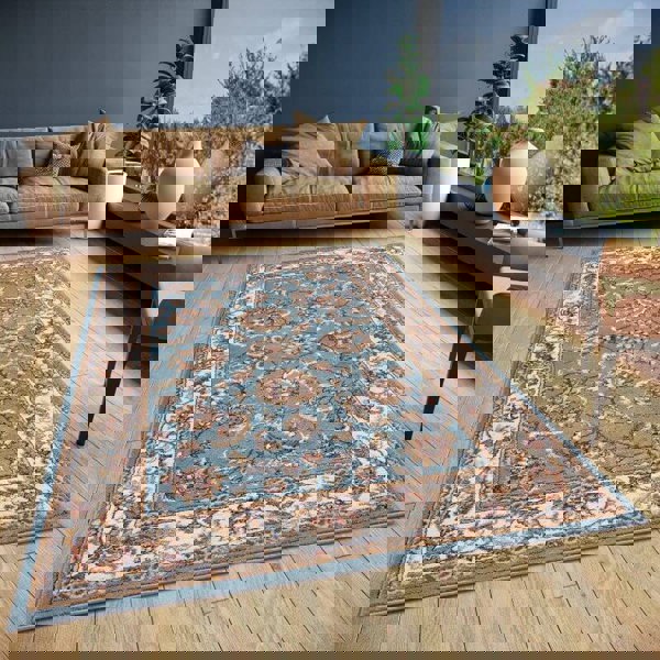 Oriental Short Pile Rug Reni Luxor Vintage Design