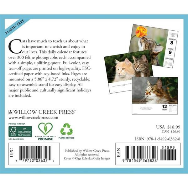 What Cats Teach Us Desk Calendar 2027, Desk Calendars, Day To View, Cats, Gift
