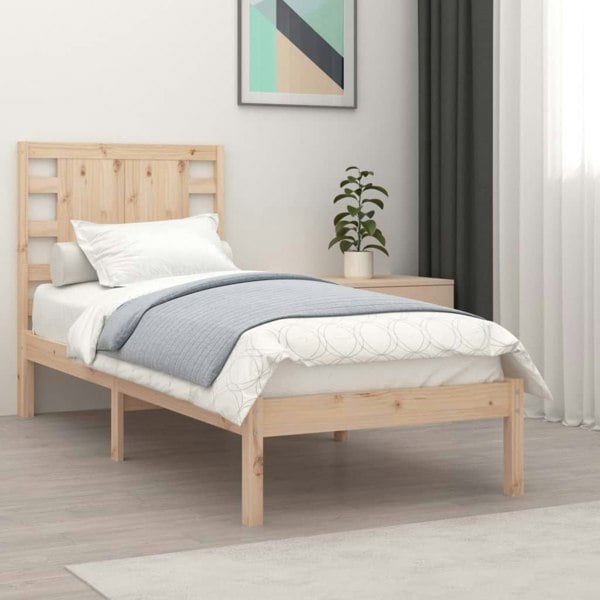 Berkfield Bed Frame Solid Wood 90x190 cm Single