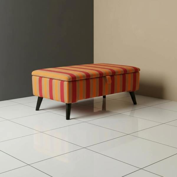 ISTOOLS Large Storage Ottoman & Footrest – Modern Home Decor, Designer Abstract Bench for Living Room