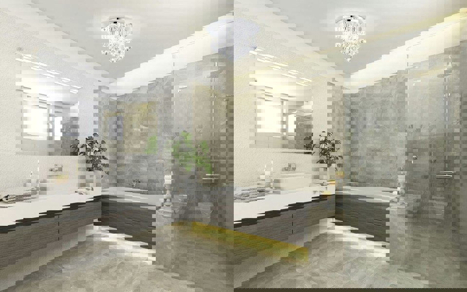 Flush Ceiling Light IP44 Bathroom Colour Chrome Shade Clear Crystal Bulb G9 4x3W Loops
