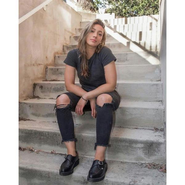 TUK Footwear TUK Pointed Creeper Black Leather Monk Buckle Platform Shoes - A8520