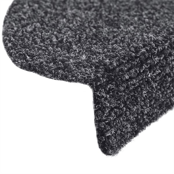 Berkfield Self-adhesive Stair Mats 5 pcs Dark Grey 65x21x4 cm Needle Punch