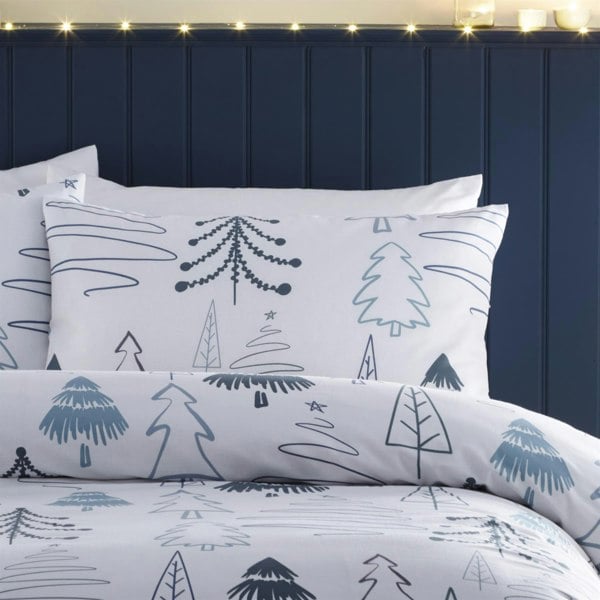 Charlotte Thomas Scandi Trees White Duvet Cover Set