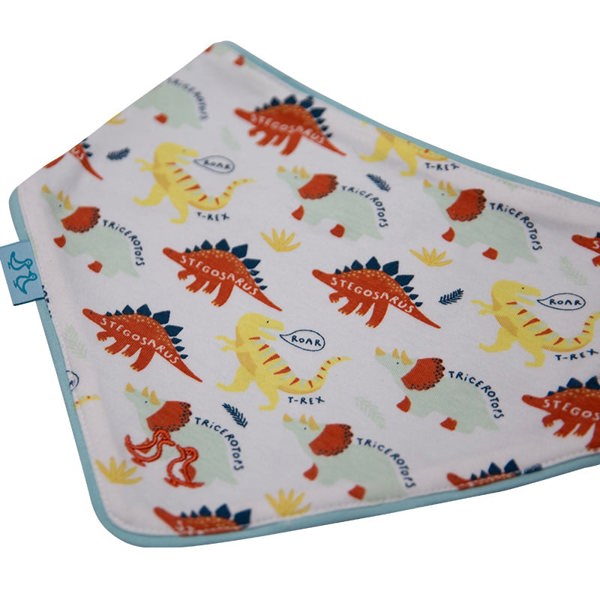 Luca and Rosa Dinosaur Pack of 2 Yellow Baby Boys Bibs