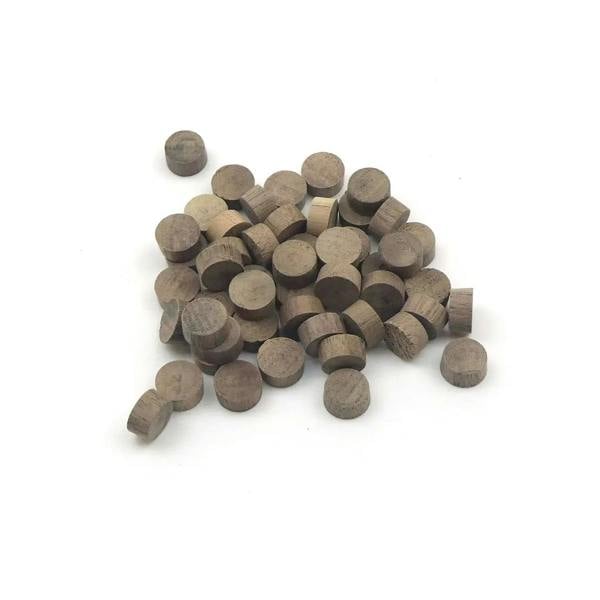 1/2" - 12.7mm Walnut Flat Head End Grain Plug
