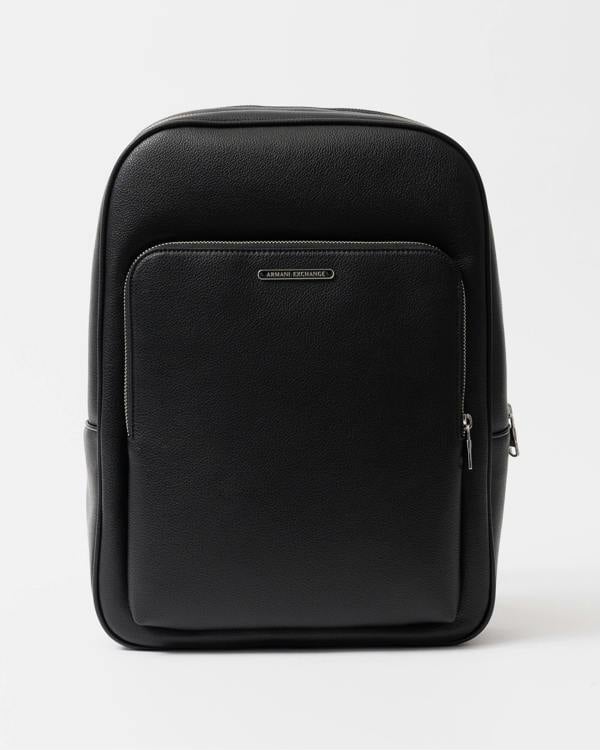 Armani Exchange Mens Faux Leather Backpack