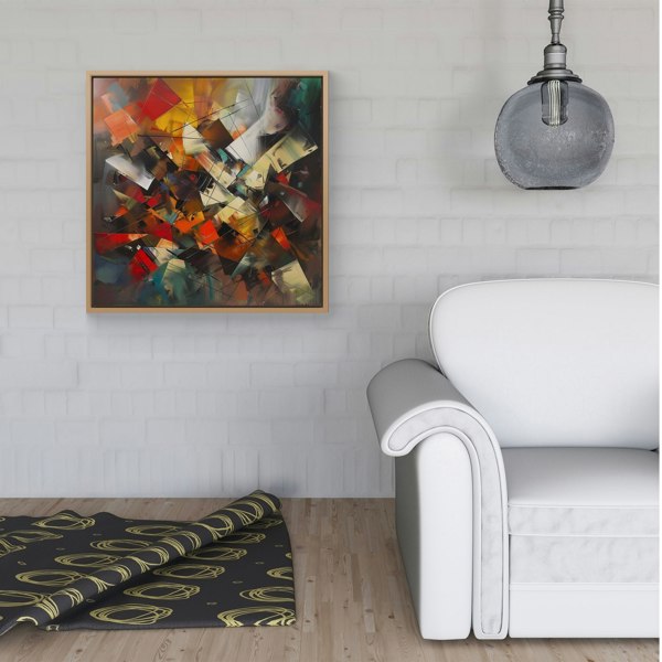 Warren Reed Dynamic Chaos: Energy Unleashed Framed Canvas