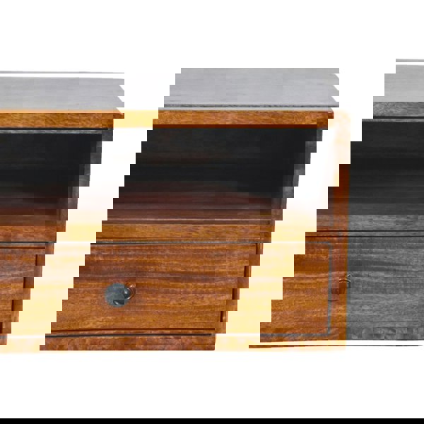 Artisan Furniture Solid Wood Lunar 2 Drawer Chestnut Wall Mounted Media Unit