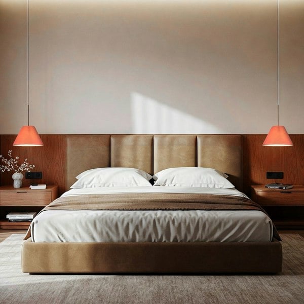 Traditional 8 Inch Vivid Orange Cotton Fabric Coolie Lamp Shade Image 7