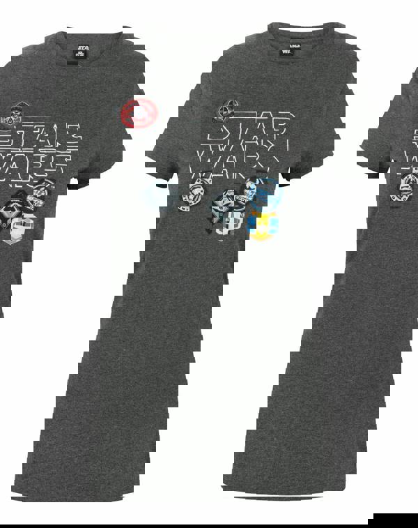 Star Wars Womens Grey Badges Short Sleeved T-Shirt