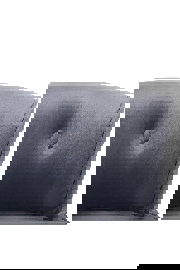 Living and Home Grey Velvet Low Backrest Dressing Stool with Log Color Legs