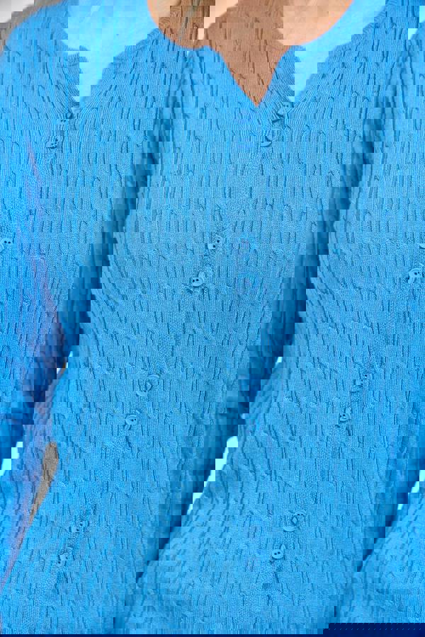 Cable-Knit Button Cardigan