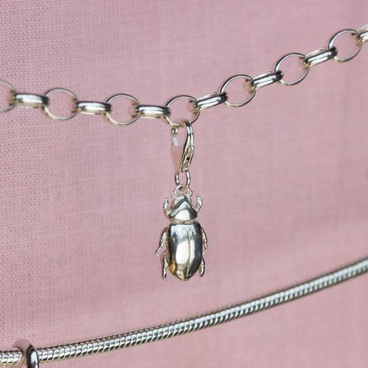 Mylee London Beetle Pendant Charm - Sterling Silver