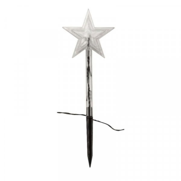 Samuel Alexander Set of 8 Battery Operated LED Multi Coloured Star Path Lights Christmas Decoration with Timer