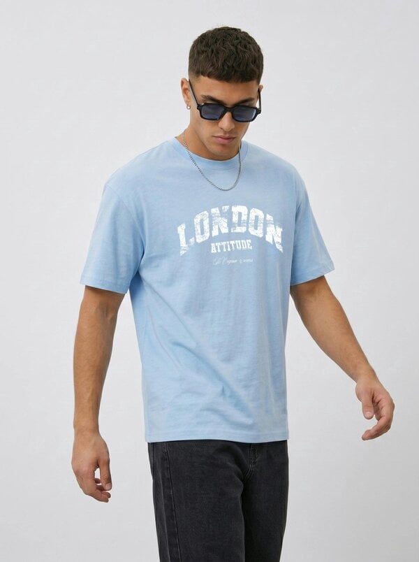 London Attitude Original Creators Premium Organic Cotton T-Shirt with Vintage White Logo