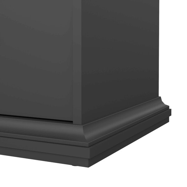 Wyld Haus Osaka Farmhouse Dark Grey Wooden Chest 4 Drawers