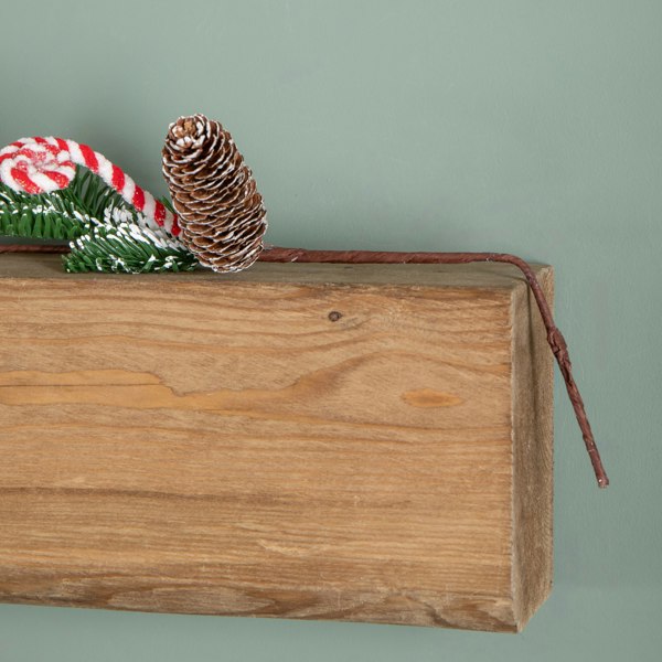 Samuel Alexander 1.3m Candy Swirls Christmas Garland with Frosted Pinecones and Candy Canes