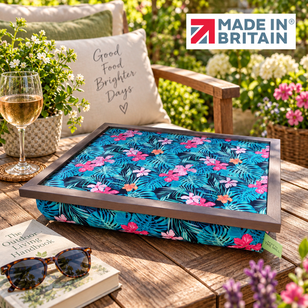 Made in the Mill Luxury Tropical Palm Lap Tray With Bean Bag