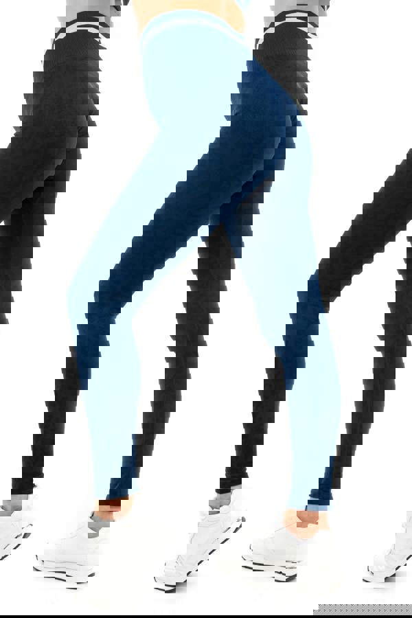 Smart Living Women's Leopard Print High Waisted Seamless Leggings - Navy