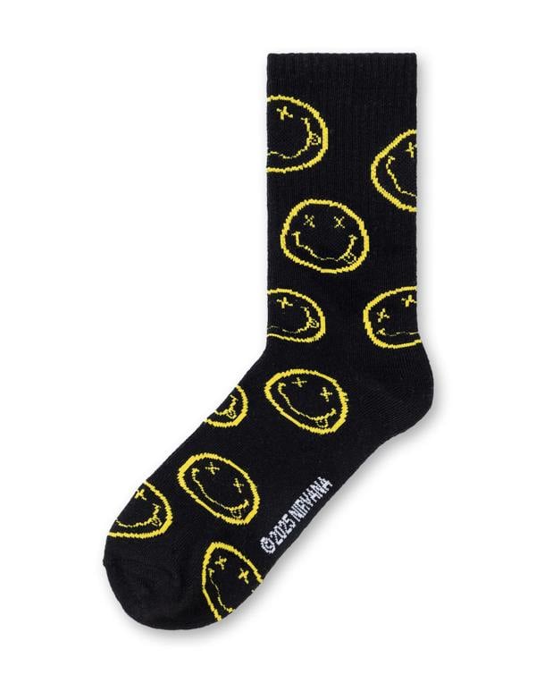 Nirvana Mens Multicoloured Logo 3 Pack Calf Socks Set of 3