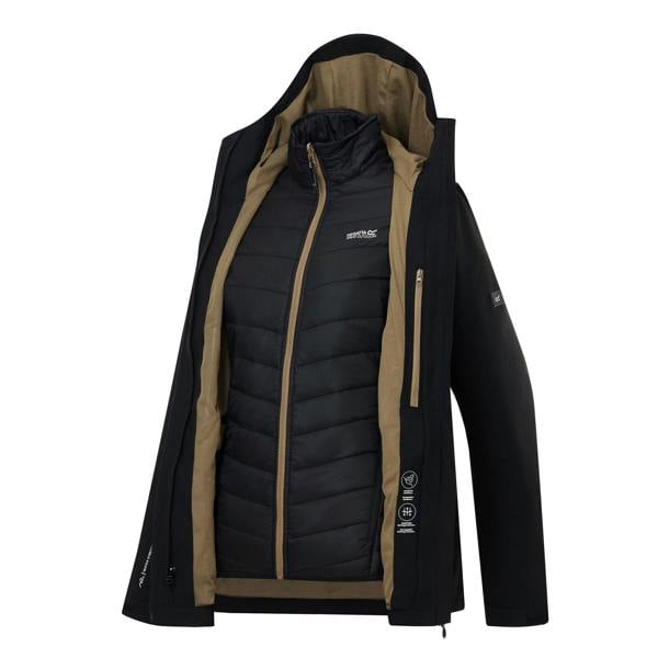 Regatta Womens/Ladies Wentwood 3 in 1 Jacket - Black/Mocha - 
