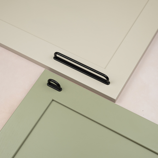 Handle & Home Matt Black Loop Cabinet Handles with Backplate