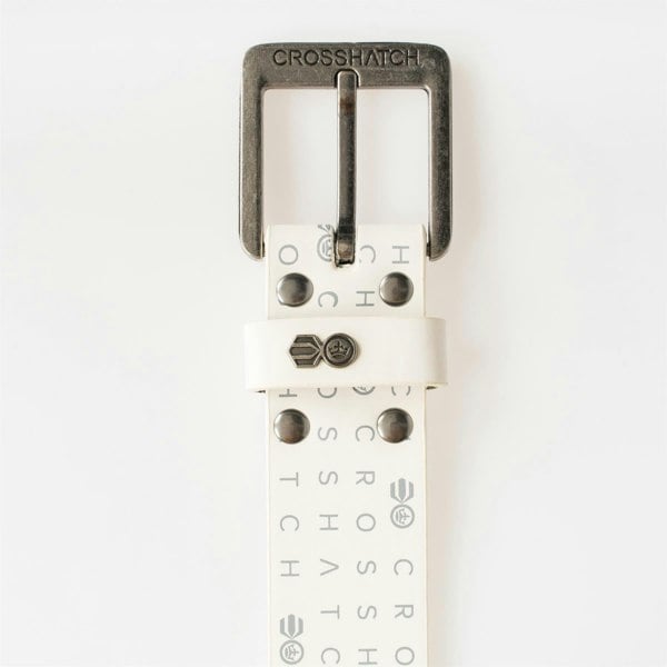 Crosshatch Hyneman Belt White