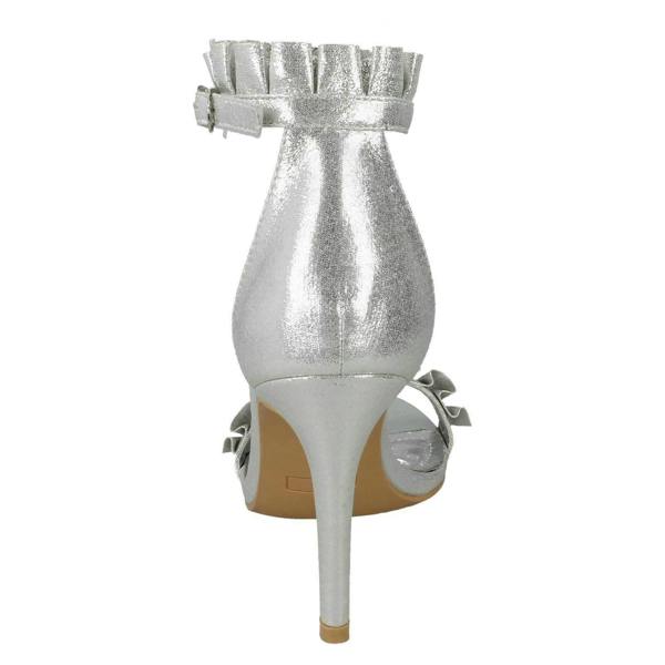 Anne Michelle Ladies Anne Michelle Ruffle Ankle Strap Sandals