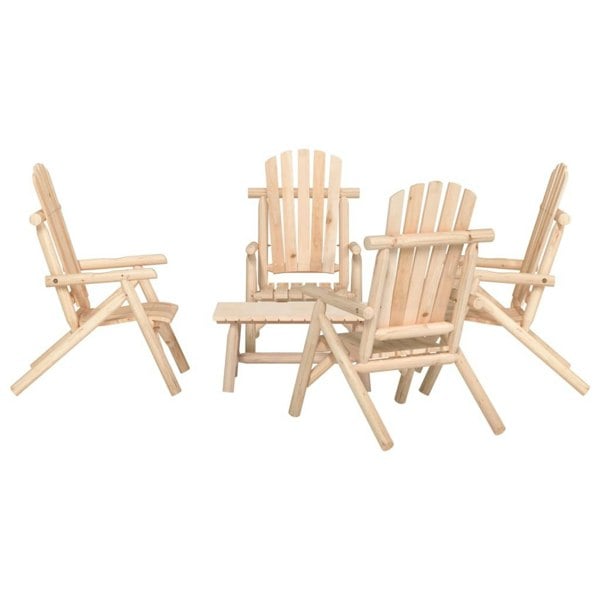 Berkfield 5 Piece Garden Lounge Set Solid Wood Spruce