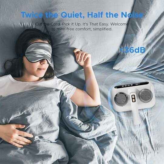 Havendro Handheld Mite Remover Bed Mattress Sofa Vacuum Deep Cleaner Charging UV Cleaner