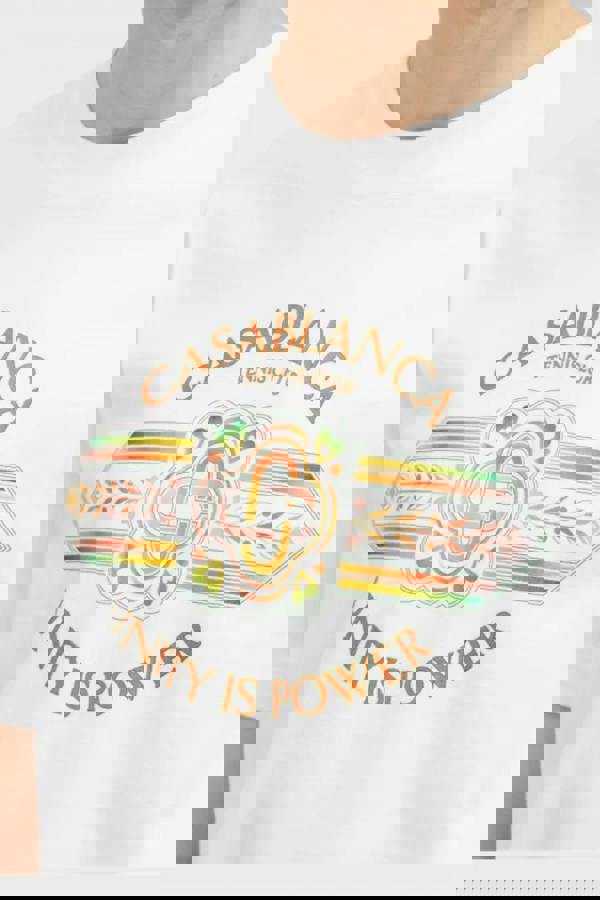 Casablanca Printed T-Shirt Unity Is Power White