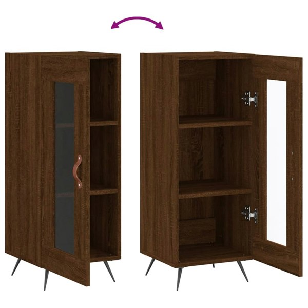 Berkfield Sideboard Brown Oak 34.5x34x90 cm Engineered Wood