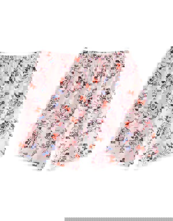 Disney Minnie Girls Multicoloured Multi Character Multi-Pack of 2 Short Sleeve Short Leg Pyjama Set