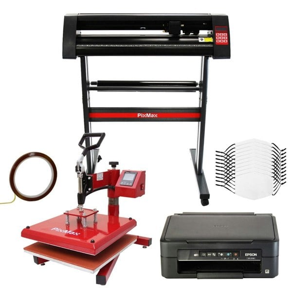 PixMax 10 Face Masks, Swing Heat Press, Epson Printer, Vinyl Cutter & Signcut Pro