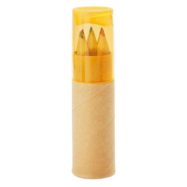 MidOcean Petit Lambut Coloured Pencil (Pack of 6) - Transparent Orange - 