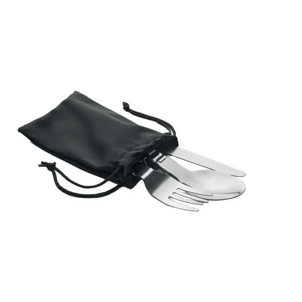 MidOcean Stapi Outdoor Cutlery Set (Pack of 3) - Steel - 