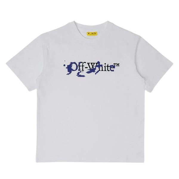 Off White Childrens/Kids Paint Splatter Cotton Short-Sleeved T-Shirt - White - 