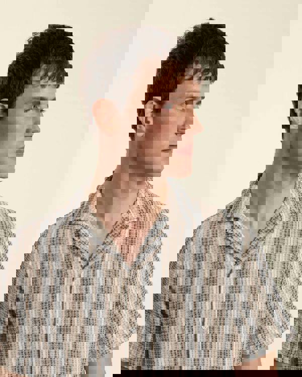 Larsson & Co Textured Stripe Short Sleeve Shirt