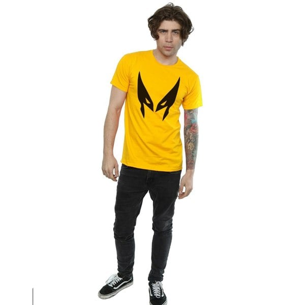 Marvel Mens X-Men Wolverine Mask T-Shirt - Sunflower