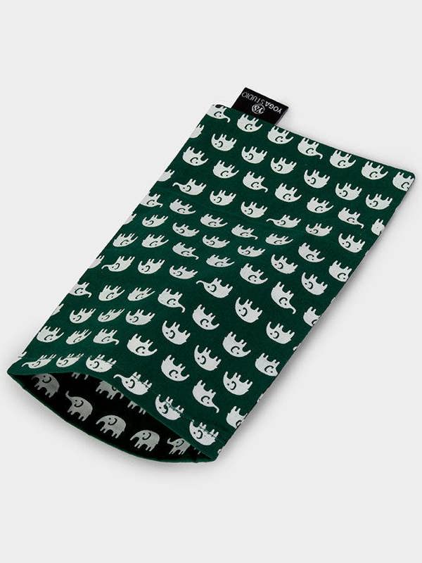 Yoga Studio Eye Pillow Elephant Covers - Green Elephant