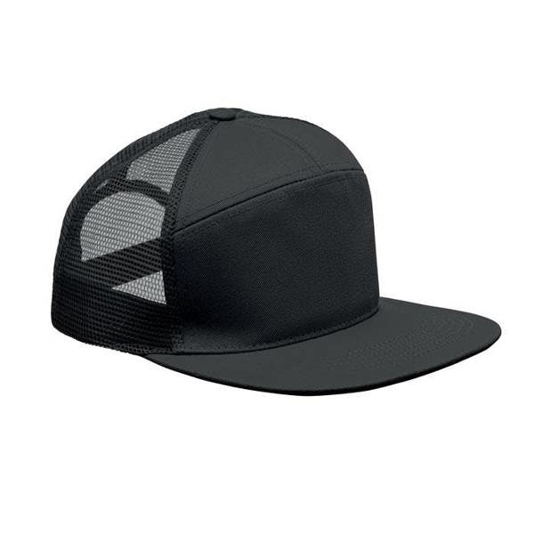 MidOcean Bead Flat Peak Trucker Cap - Black - 