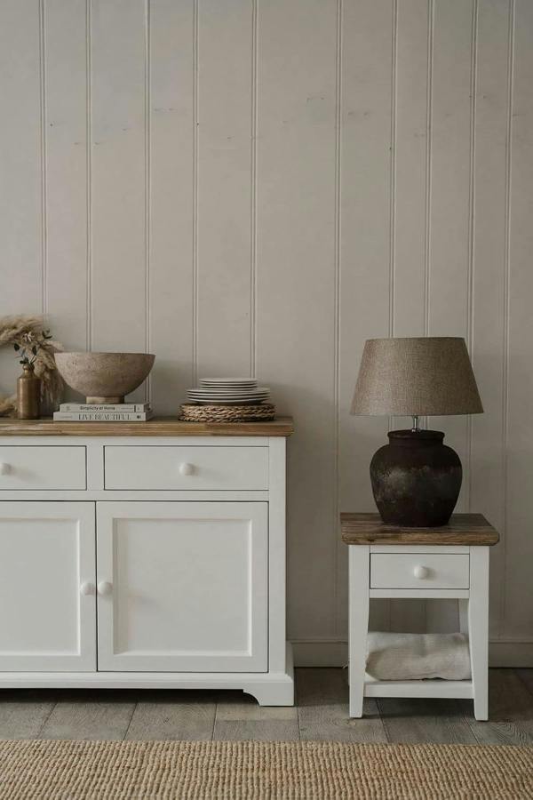 Statement Furniture Florence 1 Drawer Lamp Side Table, Assembled Sofa Table